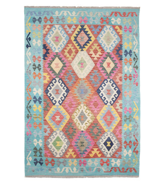Kelimshop 246x171 cm Handgewebter Traditioneller Kelim Teppich Woll