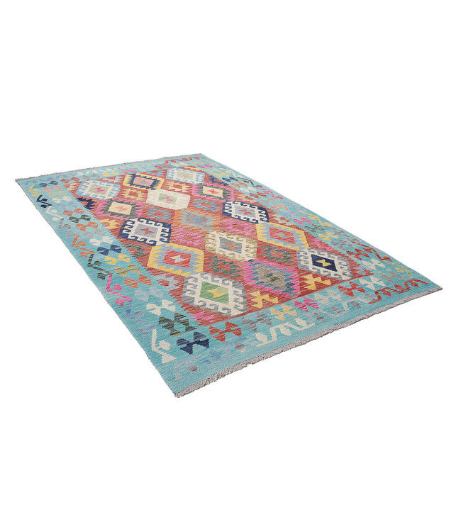 246x171 cm Handwoven Traditional Kelim Area Rug Wool Carpet