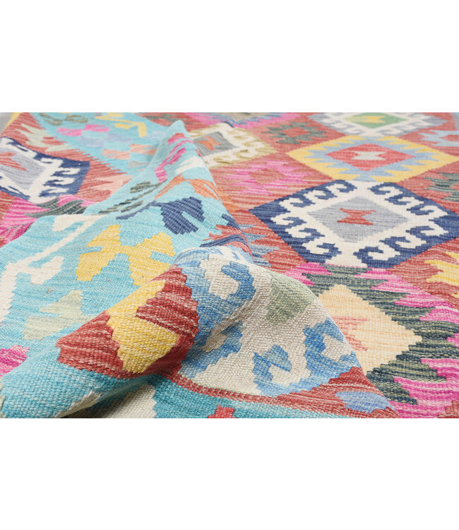 246x171 cm Handwoven Traditional Kelim Area Rug Wool Carpet