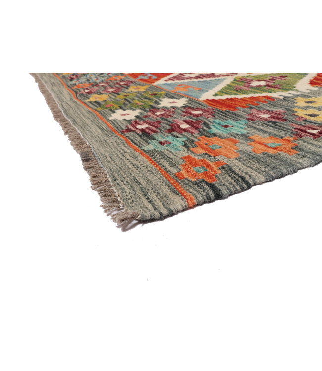 287x170 cm Handgeweven Traditionele Kelim Vloerkleed Wol Tapijt