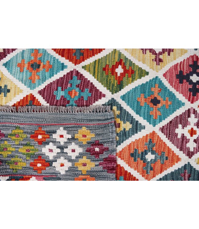 287x170 cm Handwoven Traditional Kelim Area Rug Wool Carpet