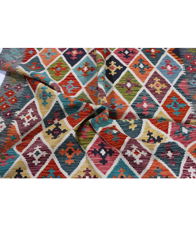 287x170 cm Handwoven Traditional Kelim Area Rug Wool Carpet