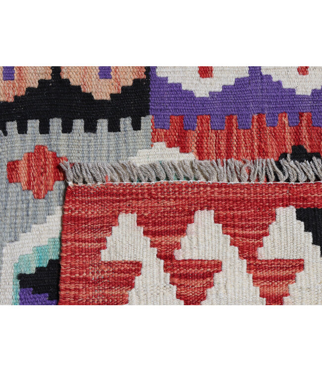 200x80 cm Handgewebter Kelim Läufer  Wollteppich