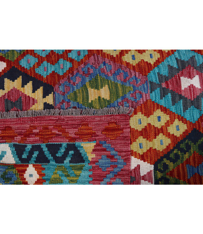 246x184 cm Handgewebter Traditioneller Kelim Teppich Woll