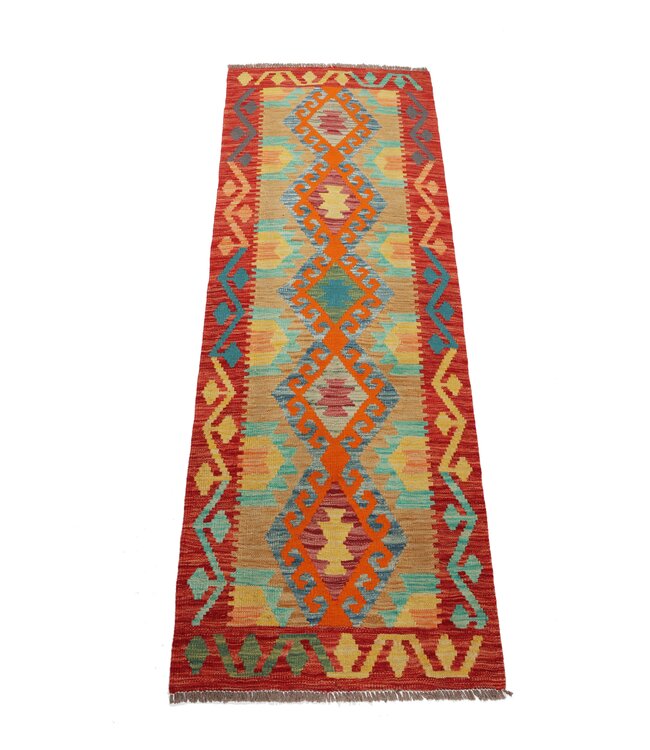 194x70   cm Handwoven Kelim Runner Wool Rug