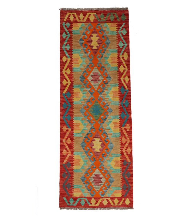 194x70   cm Handwoven Kelim Runner Wool Rug