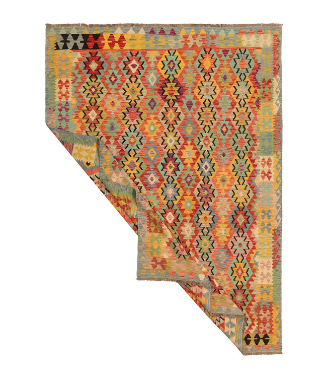 293x208cm Handwoven Traditional Kelim Area Rug Wool Carpet