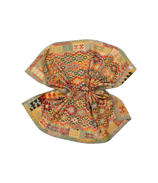 293x208cm Handgewebter Traditioneller Kelim Teppich Woll