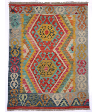 Kelimshop 166x124 cm Handgewebter Traditioneller Kelim Teppich Woll Kelimshop 166x124 cm Handgewebter Traditioneller Kelim Teppich Woll