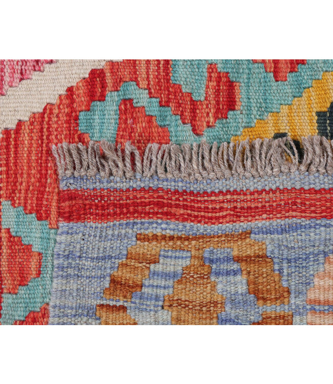 166x124 cm Handgeweven Traditionele Kelim Vloerkleed Wol Tapijt