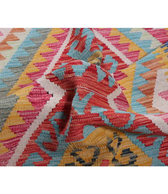 166x124 cm Handwoven Traditional Kelim Area Rug Wool Carpet