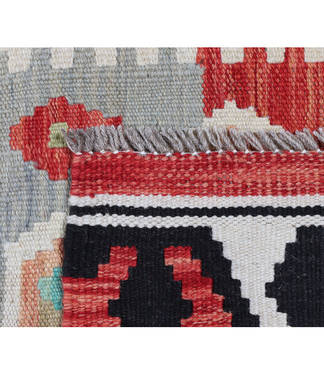 202X62  cm Handwoven Kelim Runner Wool Rug