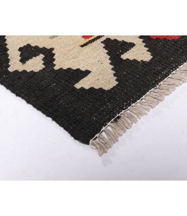 297x79  cm Handwoven Kelim Runner Wool Rug