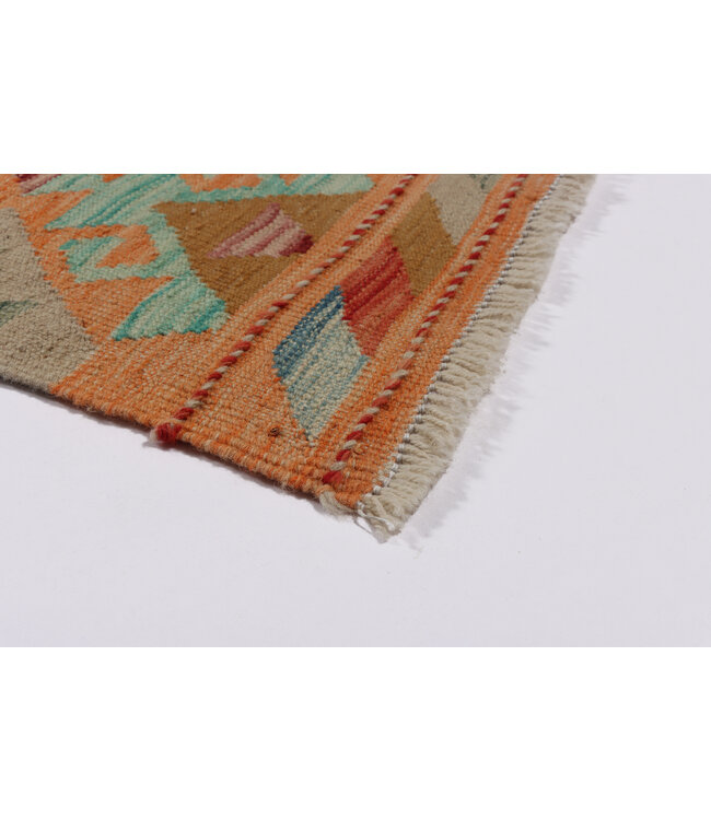 208x76  cm Handwoven Kelim Runner Wool Rug