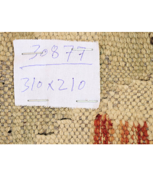 310x210 cm Handwoven Traditional Kelim Area Rug Wool Carpet