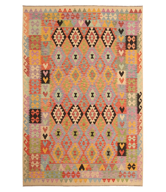 Kelimshop 305x203cm Handgewebter Traditioneller Kelim Teppich Woll