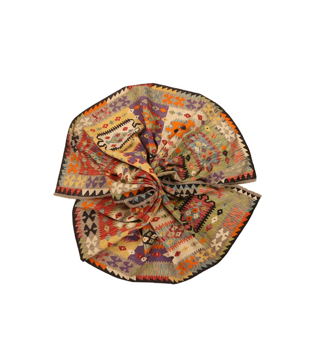 295x200cm Handwoven Traditional Kelim Area Rug Wool Carpet