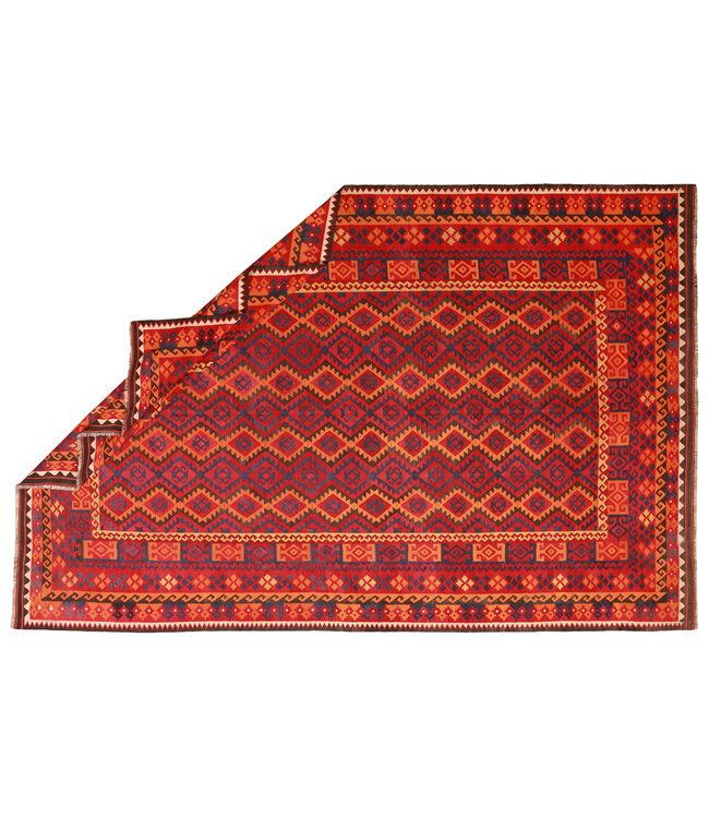 467x300 cm Traditioneel Kelim Vloerkleed – Handgeweven en Authentiek