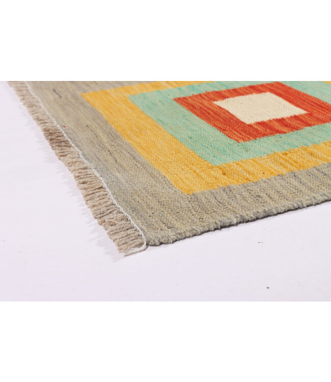 177x132 cm Handgeweven Moderne  Wollen Kelim Tapijt