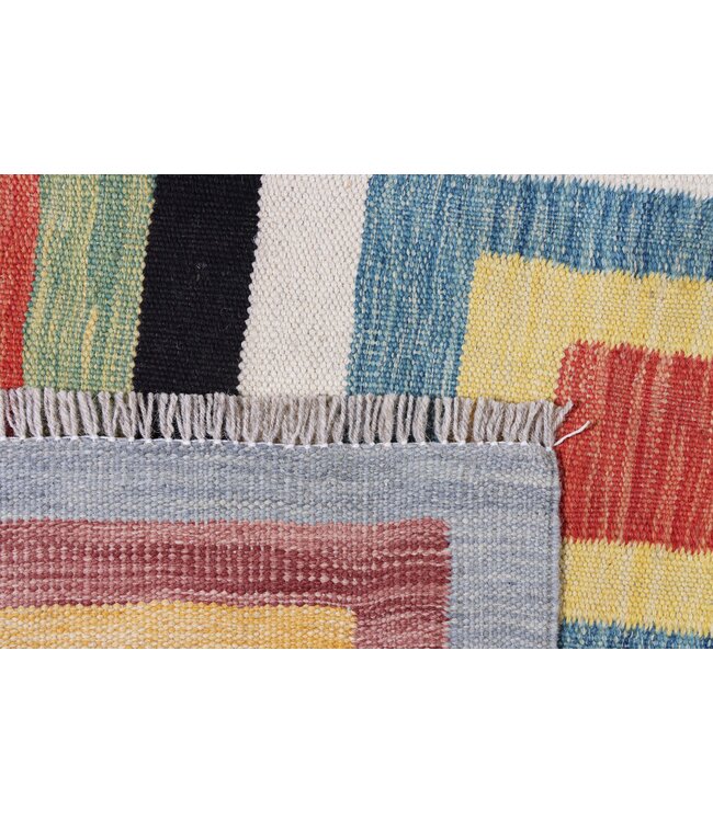 177x132 cm Handgeweven Moderne  Wollen Kelim Tapijt