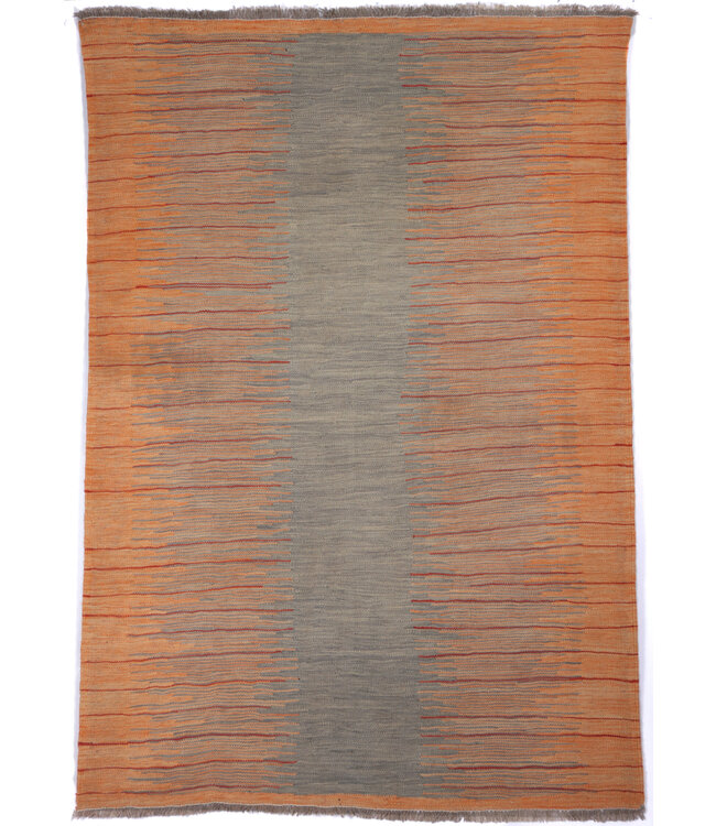 182x122 cm Handgewebter Moderner  Woll-Kelim-Teppich