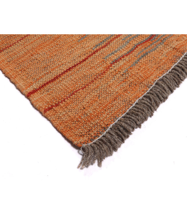 182x122 cm Handgewebter Moderner  Woll-Kelim-Teppich