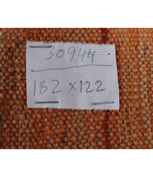 182x122 cm Handgewebter Moderner  Woll-Kelim-Teppich