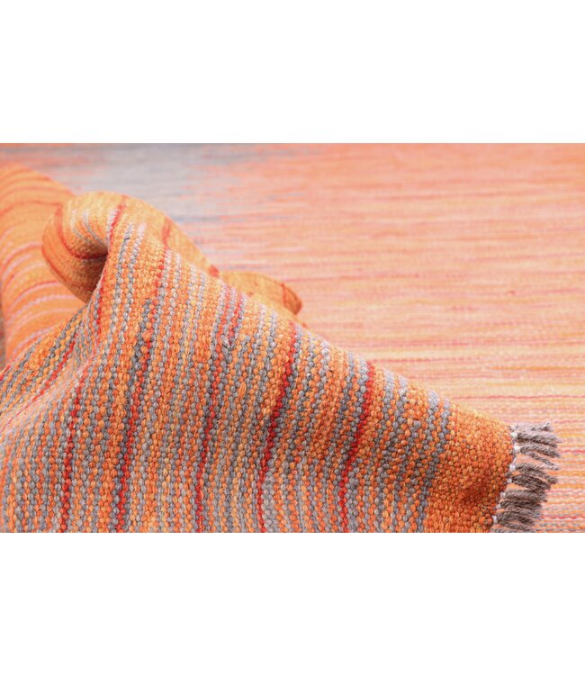 172x126 cm Handgewebter Moderner  Woll-Kelim-Teppich