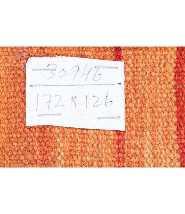 172x126 cm Handgewebter Moderner  Woll-Kelim-Teppich