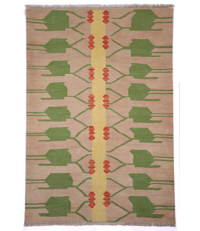 173x120 cm Handgeweven Moderne  Wollen Kelim Tapijt