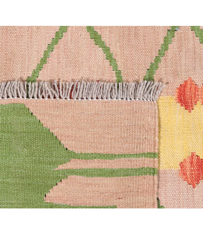 173x120 cm Handgewebter Moderner  Woll-Kelim-Teppich