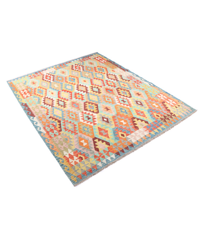 242x197 cm Handgewebter Traditioneller Kelim Teppich Woll