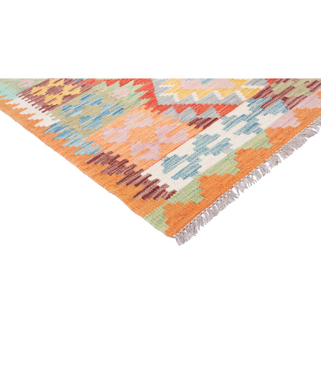 236x194 cm Handgewebter Traditioneller Kelim Teppich Woll