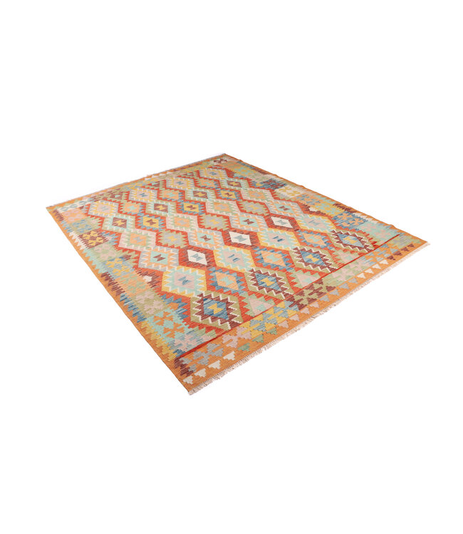 236x194 cm Handgewebter Traditioneller Kelim Teppich Woll