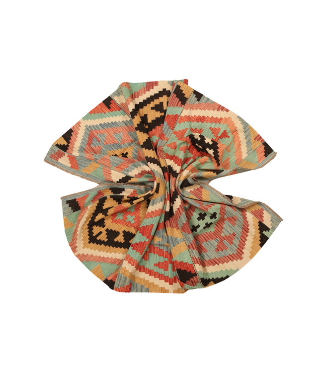 305x204cm Handwoven Traditional Kelim Area Rug Wool Carpet