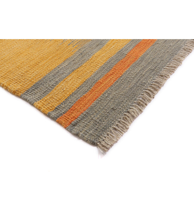 297x199 cm Handwoven Modern Red Wool Kilim Rug