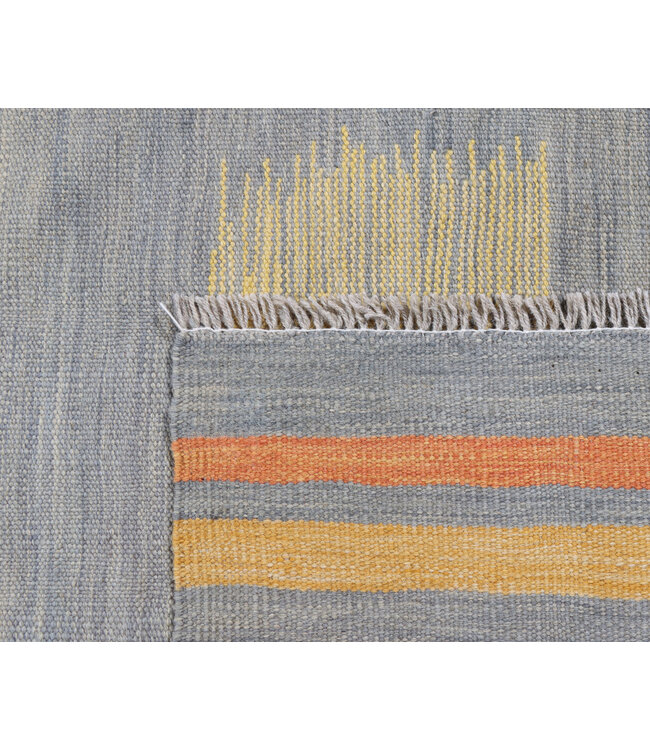 297x199 cm Handwoven Modern Red Wool Kilim Rug