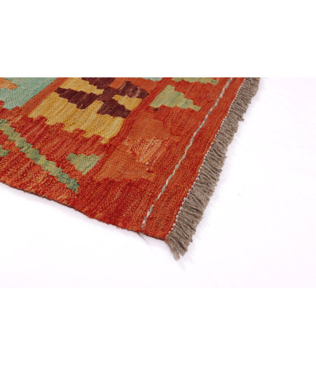 243x204 cm Handwoven Traditional Kelim Area Rug Wool Carpet
