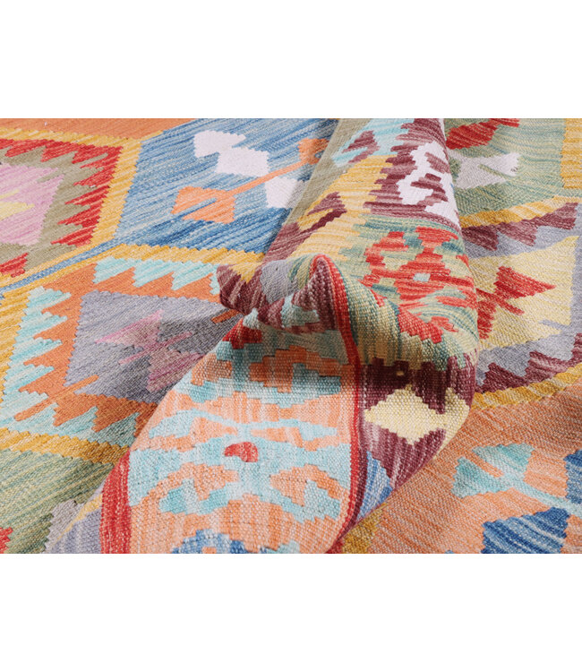 250x197 cm Handgewebter Traditioneller Kelim Teppich Woll