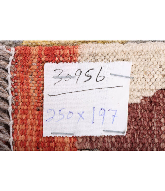 250x197 cm Handgewebter Traditioneller Kelim Teppich Woll