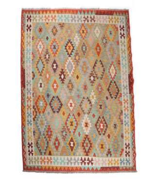 Kelimshop 242x202 cm Handgewebter Traditioneller Kelim Teppich Woll
