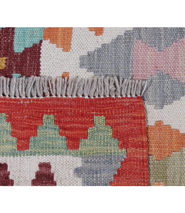 242x202 cm Handgewebter Traditioneller Kelim Teppich Woll