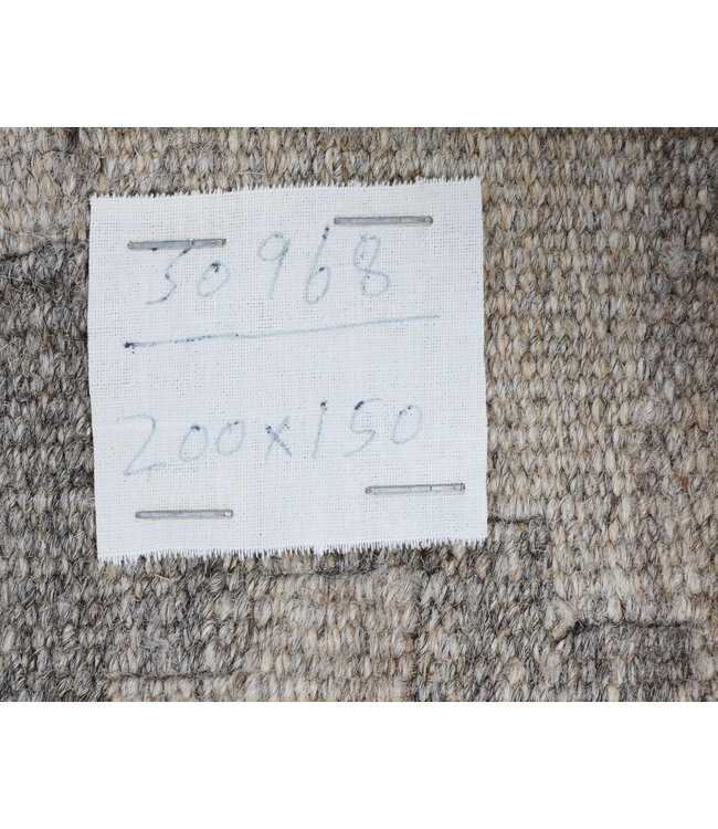 200x150 cm Handwoven Natural  Wool Kelim Area Rug