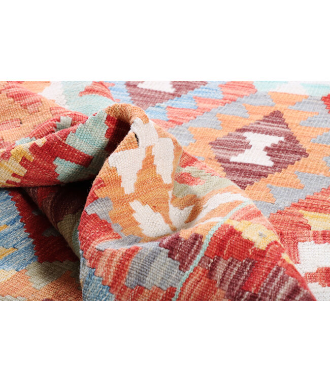 300x204 cm Handwoven Traditional Kelim Area Rug Wool Carpet