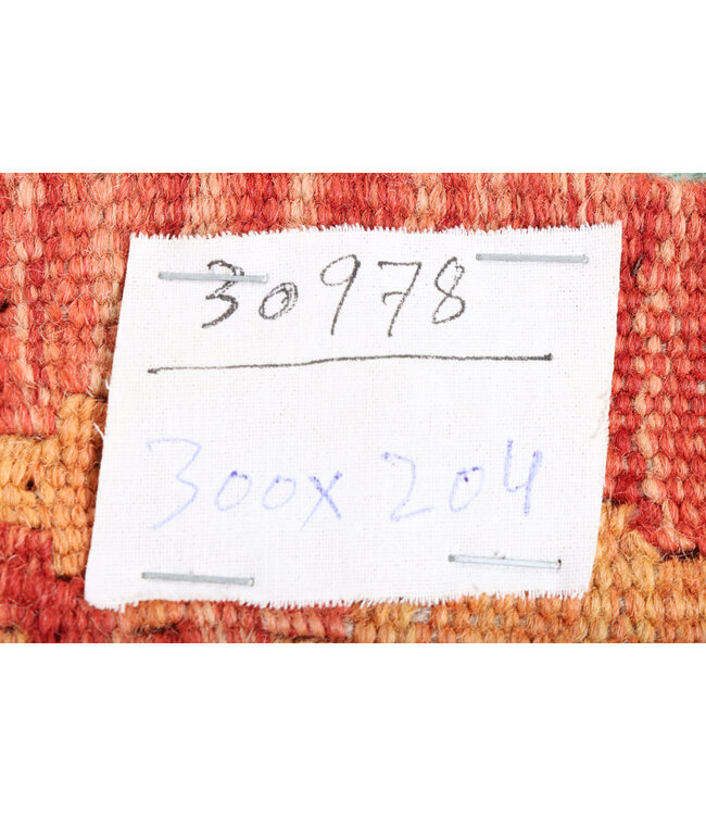 300x204 cm Handwoven Traditional Kelim Area Rug Wool Carpet