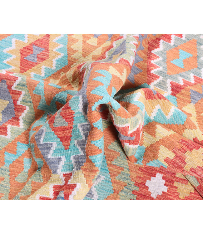 290x199 cm Handgewebter Traditioneller Kelim Teppich Woll