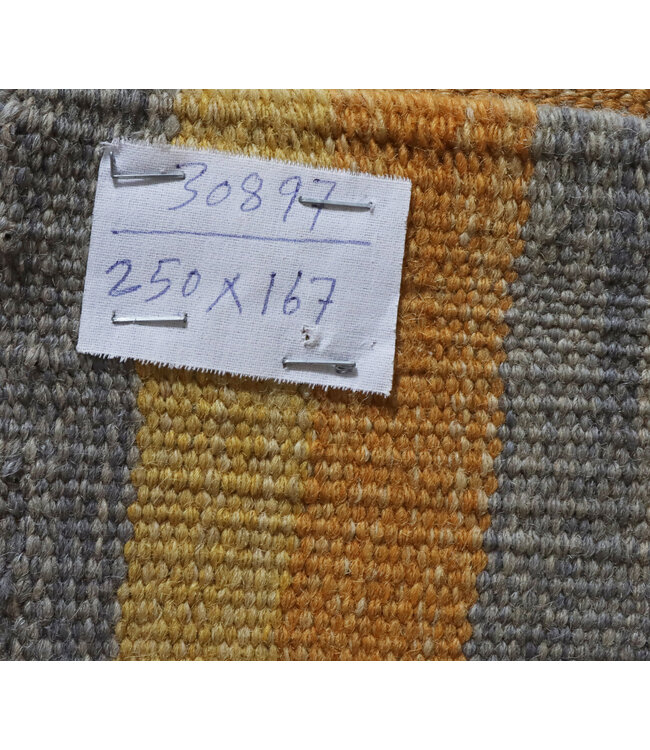 250x167 cm Handgewebter Moderner  Woll-Kelim-Teppich