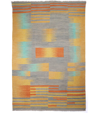 Kelimshop 250x164 cm Handgewebter Moderner Woll-Kelim-Teppich Kelimshop 250x164 cm Handgewebter Moderner Woll-Kelim-Teppich