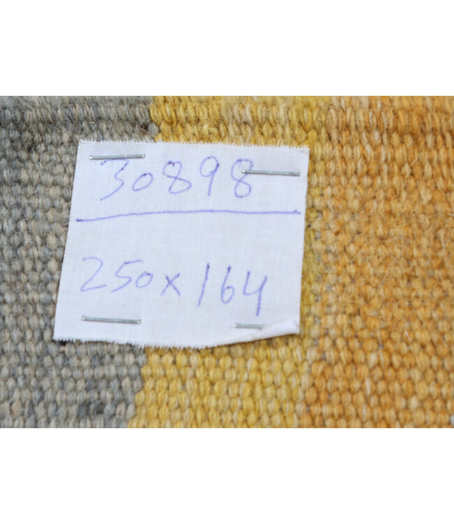 250x164 cm Handgewebter Moderner  Woll-Kelim-Teppich