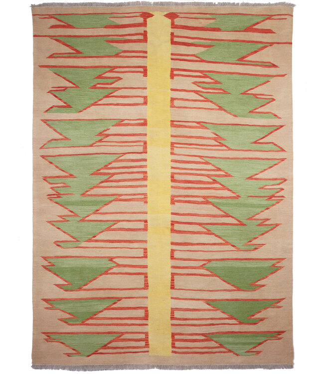 237x170 cm Handgeweven Moderne  Wollen Kelim Tapijt